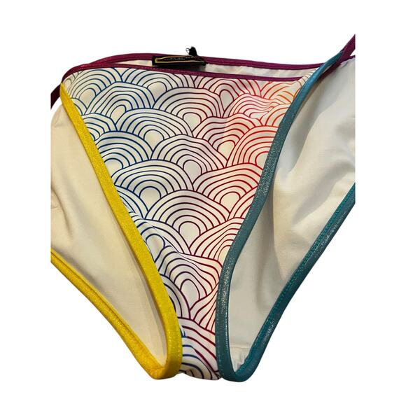 Kurt Geiger London Southbank String Bikini Cheeky Bottoms, Rainbow | Womens XL - Picture 10 of 15